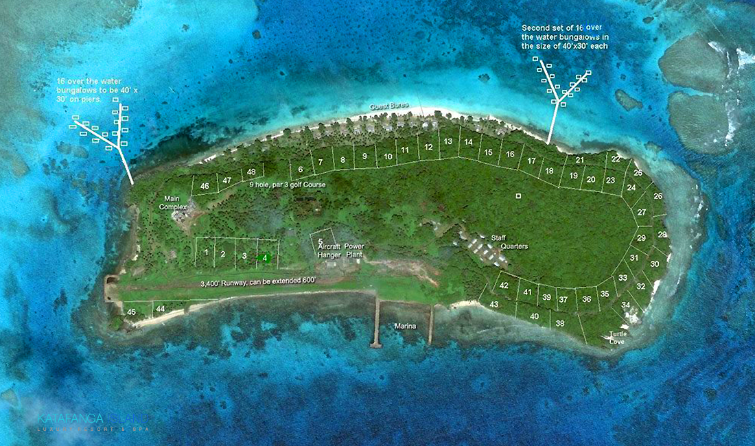 Katafanga Island Aerial Plan View